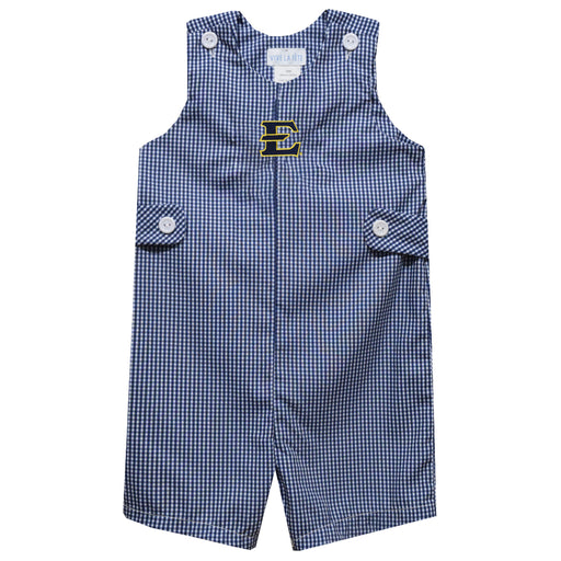East Tennessee Buccaneers Embroidered Navy Gingham Boys Jon Jon