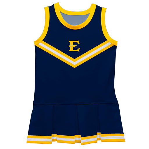 East Tennessee Buccaneers Vive La Fete Game Day Navy Sleeveless Cheerleader Dress