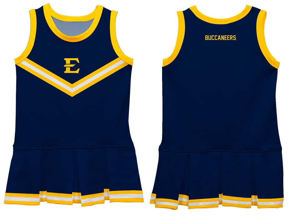 East Tennessee Buccaneers Vive La Fete Game Day Navy Sleeveless Cheerleader Dress - Vive La Fête - Online Apparel Store