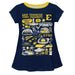 East Tennessee Buccaneers Hand Sketched Vive La Fete Impressions Artwork Navy Short Sleeve Top