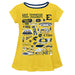 East Tennessee Buccaneers Hand Sketched Vive La Fete Impressions Artwork Gold Short Sleeve Top