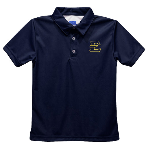 East Tennessee Buccaneers Embroidered Navy Short Sleeve Polo Box Shirt