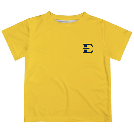 East Tennessee Buccaneers Hand Sketched Vive La Fete Impressions Artwork Boys Gold Short Sleeve Tee Shirt