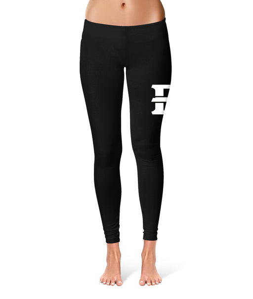 East Tennessee Buccaneers Collegiate Large Logo on Thigh Women Black Yoga Leggings 2.5 Waist Tights" - Vive La Fête - Online Apparel Store