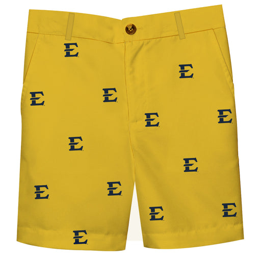 East Tennessee State Buccanneers All Over Gold Printstructured Short - Vive La Fête - Online Apparel Store