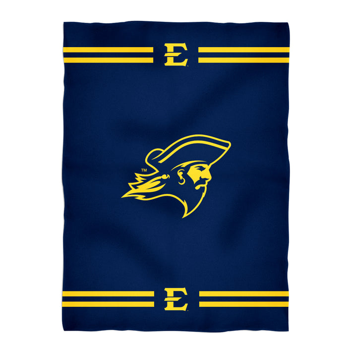 East Tennessee State Stripes Blue Fleece Blanket - Vive La Fête - Online Apparel Store