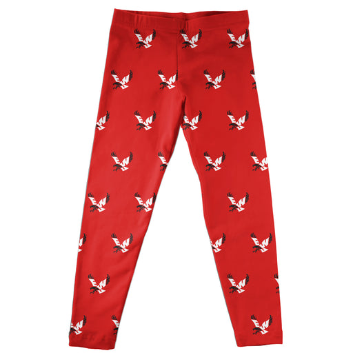 Easter Washington Eagles EWU Vive La Fete Girls Game Day All Over Logo Elastic Waist Classic Play Red Leggings Tights