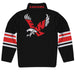 Eastern Washington University Eagles EWU Vive La Fete Game Day Black Quarter Zip Pullover Stripes on Sleeves - Vive La Fête - Online Apparel Store