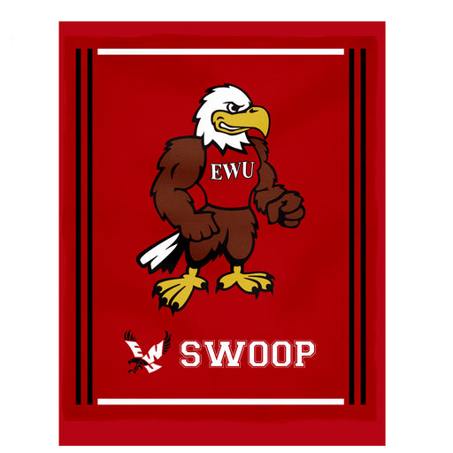 Easter Washington Eagles EWU Vive La Fete Kids Game Day Red Plush Soft Minky Blanket 36 x 48 Mascot