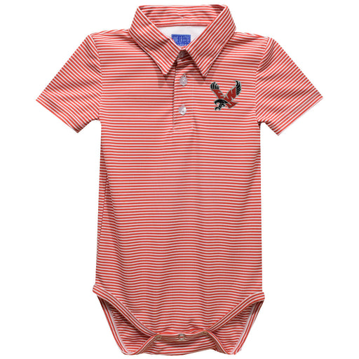 Eastern Washington University Eagles EWU Embroidered Red Cardinal Stripe Knit Boys Polo Bodysuit