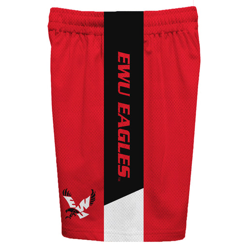 Eastern Washington Eagles EWU Vive La Fete Game Day Red Stripes Boys Solid Black Athletic Mesh Short - Vive La Fête - Online Apparel Store