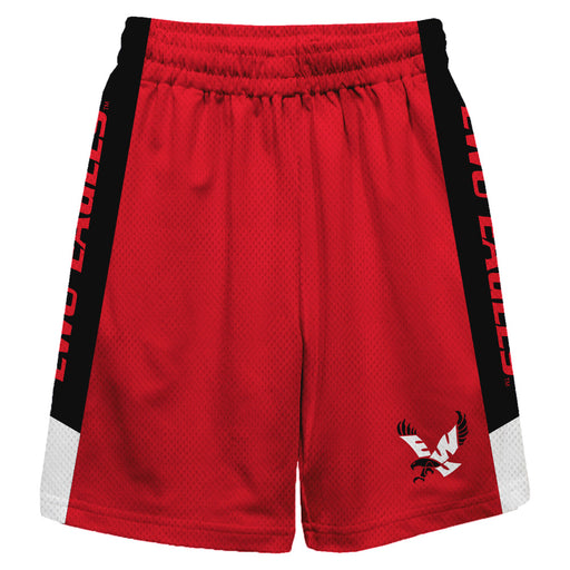 Eastern Washington Eagles EWU Vive La Fete Game Day Red Stripes Boys Solid Black Athletic Mesh Short