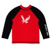 Eastern Washington Eagles EWU Vive La Fete Logo Red Black Long Sleeve Raglan Rashguard