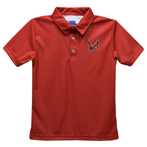 Eastern Washington University Eagles EWU Embroidered Red Short Sleeve Polo Box Shirt
