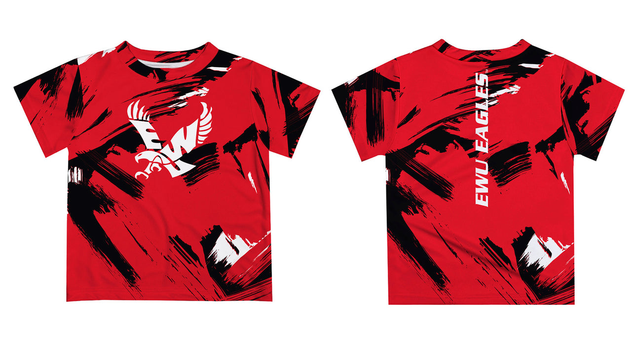 Eastern Washington University Eagles EWU Vive La Fete Boys Game Day Red Short Sleeve Tee Paint Brush - Vive La Fête - Online Apparel Store