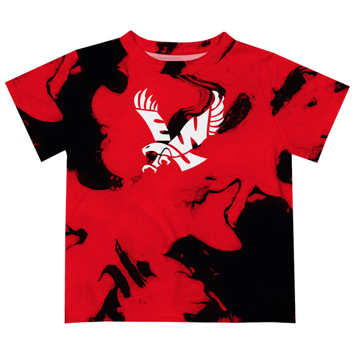 Eastern Washington University Eagles EWU Vive La Fete Marble Boys Game Day Red Short Sleeve Tee