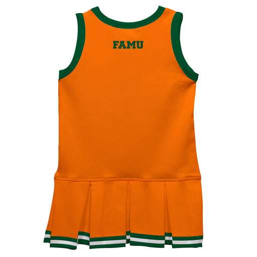 Florida A&M University Rattlers Vive La Fete Game Day Orange Sleeveless Youth Cheerleader Dress - Vive La Fête - Online Apparel Store