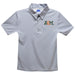 Florida A&M University Rattlers Embroidered Gray Stripes Short Sleeve Polo Box Shirt