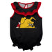 Ferris State Bulldogs Black Sleeveless Ruffle Onesie Mascot Bodysuit by Vive La Fete