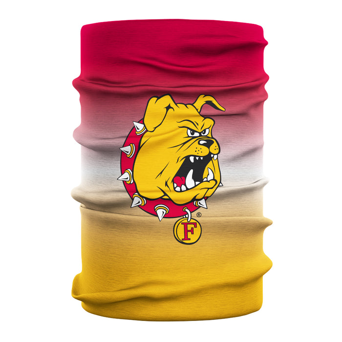 Ferris State Bulldogs Vive La Fete Degrade Logo Game Day Collegiate Face Cover Soft 4-Way Stretch Neck Gaiter