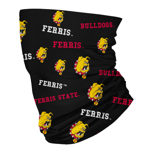 Ferris State Bulldogs Vive La Fete All Over Logo Game Day Collegiate Face Cover Soft 4-Way Stretch Neck Gaiter - Vive La Fête - Online Apparel Store