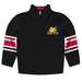 Ferris State University Bulldogs Vive La Fete Game Day Black Quarter Zip Pullover Stripes on Sleeves