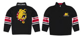 Ferris State University Bulldogs Vive La Fete Game Day Black Quarter Zip Pullover Stripes on Sleeves - Vive La Fête - Online Apparel Store