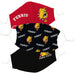 Ferris State Bulldogs 3 Ply Vive La Fete Face Mask 3 Pack Game Day Collegiate Unisex Face Covers Reusable Washable