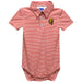 Ferris State University Bulldogs Embroidered Red Stripe Knit Polo Onesie