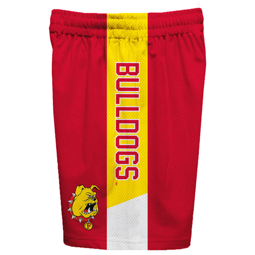 Ferris State Bulldogs Vive La Fete Game Day Red Stripes Boys Solid Gold Athletic Mesh Short - Vive La Fête - Online Apparel Store