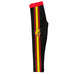 Ferris State University Bulldogs Vive La Fete Girls Game Day Black with Red Stripes Leggings Tights
