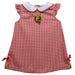 Ferris State University Bulldogs Embroidered Red Cardinal Gingham A Line Dress