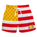 Ferris State Bulldogs Vive La Fete Game Day Red White Gold Flag Swimtrunks V1
