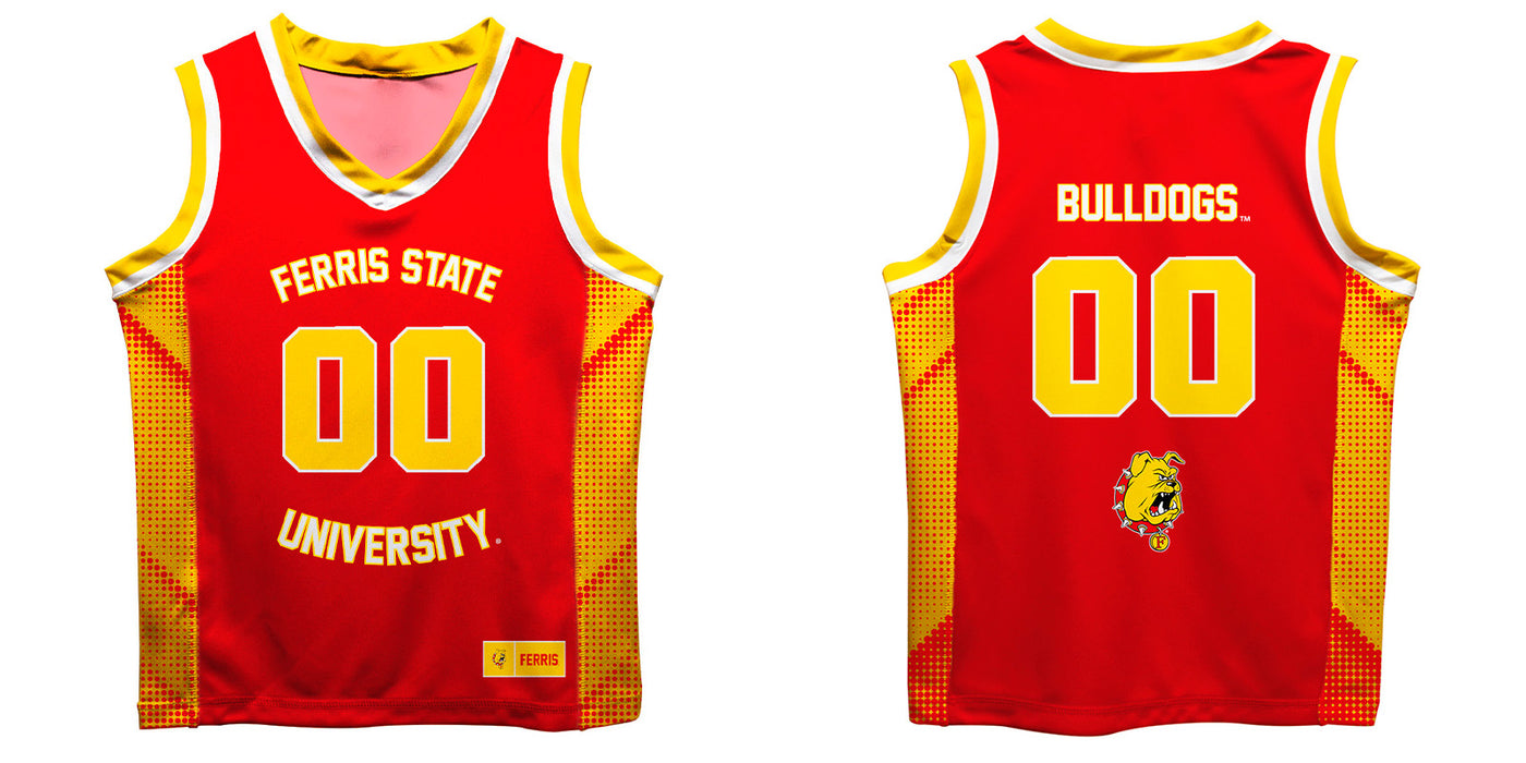 Ferris State University Bulldogs Vive La Fete Game Day Crimson Boys Fashion Basketball Top - Vive La Fête - Online Apparel Store