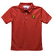 Ferris State University Bulldogs Embroidered Red Short Sleeve Polo Box Shirt