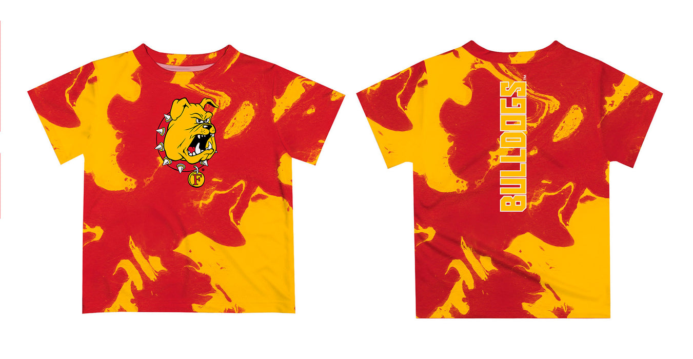 Ferris State University Bulldogs Vive La Fete Marble Boys Game Day Crimson Short Sleeve Tee - Vive La Fête - Online Apparel Store