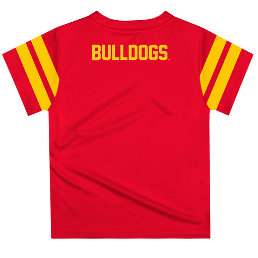 Ferris State Bulldogs Vive La Fete Boys Game Day Red Short Sleeve Tee with Stripes on Sleeves - Vive La Fête - Online Apparel Store