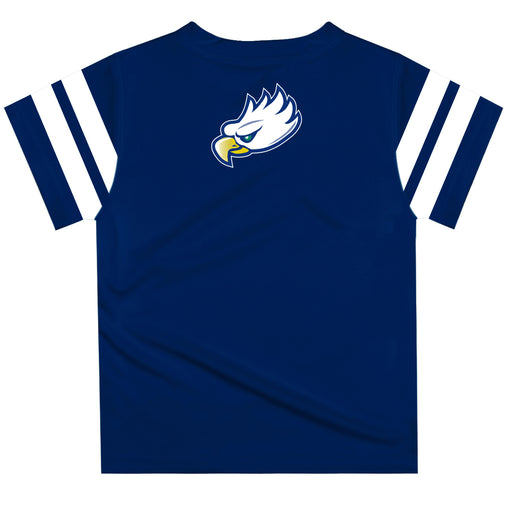 Florida Gulf Coast Eagles Vive La Fete Boys Game Day Blue Short Sleeve Tee with Stripes on Sleeves - Vive La Fête - Online Apparel Store