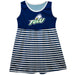 Florida Gulf Coast Eagles Vive La Fete Girls Game Day Sleeveless Tank Dress Solid Blue Logo Stripes on Skirt