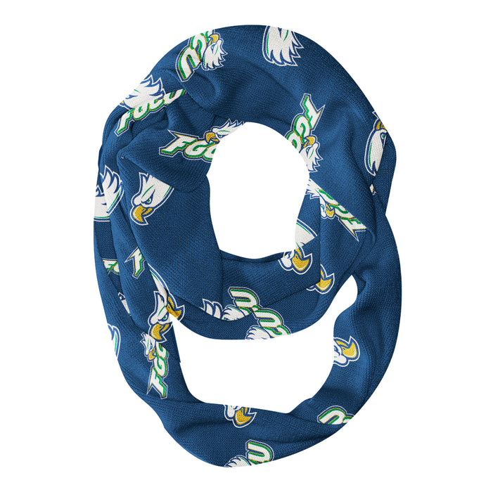 Florida Gulf Coast Eagles Vive La Fete Repeat Logo Game Day Collegiate Women Light Weight Ultra Soft Infinity Scarf
