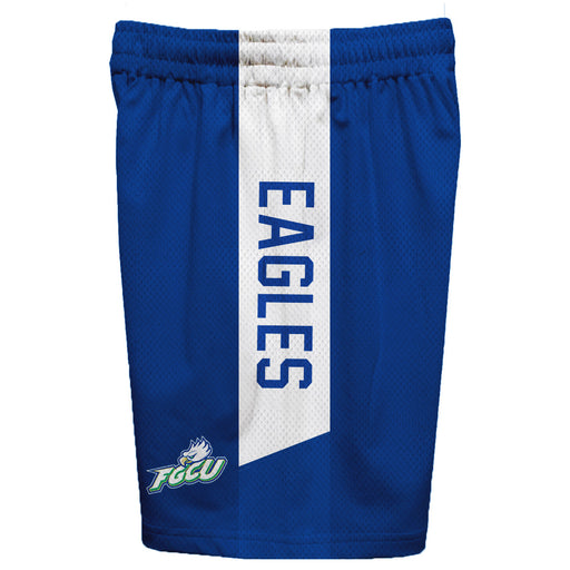 Florida Gulf Coast Eagles Vive La Fete Game Day Blue Stripes Boys Solid White Athletic Mesh Short - Vive La Fête - Online Apparel Store
