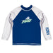 Florida Gulf Coast Eagles Vive La Fete Logo Blue White Long Sleeve Raglan Rashguard