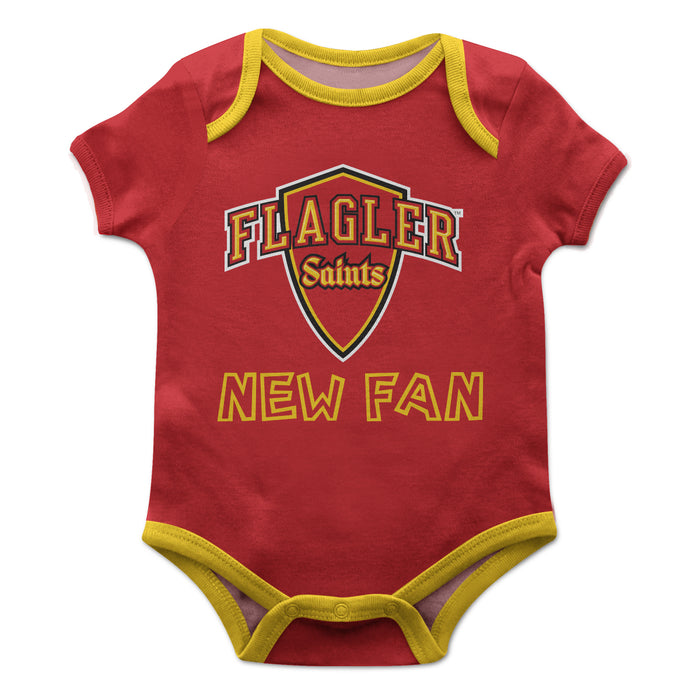 Flagler College St. Augustine Vive La Fete Infant Game Day Red Short Sleeve Onesie New Fan Logo and Mascot Bodysuit