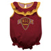 Flagler College St. Augustine Maroon Sleeveless Ruffle Onesie Logo Bodysuit by Vive La Fete