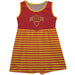 Flagler College St Augustine Red and Gold Sleeveless Tank Dress with Stripes on Skirt by Vive La Fete