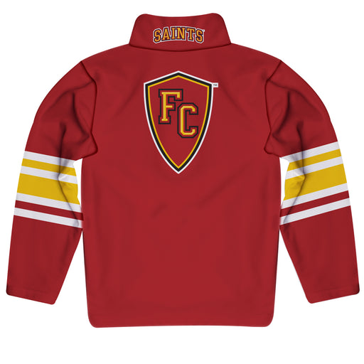Flagler College St. Augustine Vive La Fete Game Day Red Quarter Zip Pullover Stripes on Sleeves - Vive La Fête - Online Apparel Store