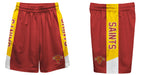 Flagler College St. Augustine Vive La Fete Game Day Red Stripes Boys Solid Gold Athletic Mesh Short - Vive La Fête - Online Apparel Store
