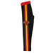 Flagler College St. Augustine Vive La Fete Girls Game Day Black with Red Stripes Leggings Tights