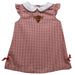 Flagler College St. Augustine Saints Embroidered Red Gingham A Line Dress