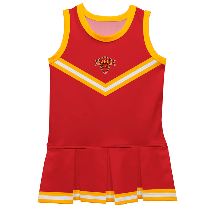 Flagler College St. Augustine Vive La Fete Game Day Red Sleeveless Cheerleader Dress